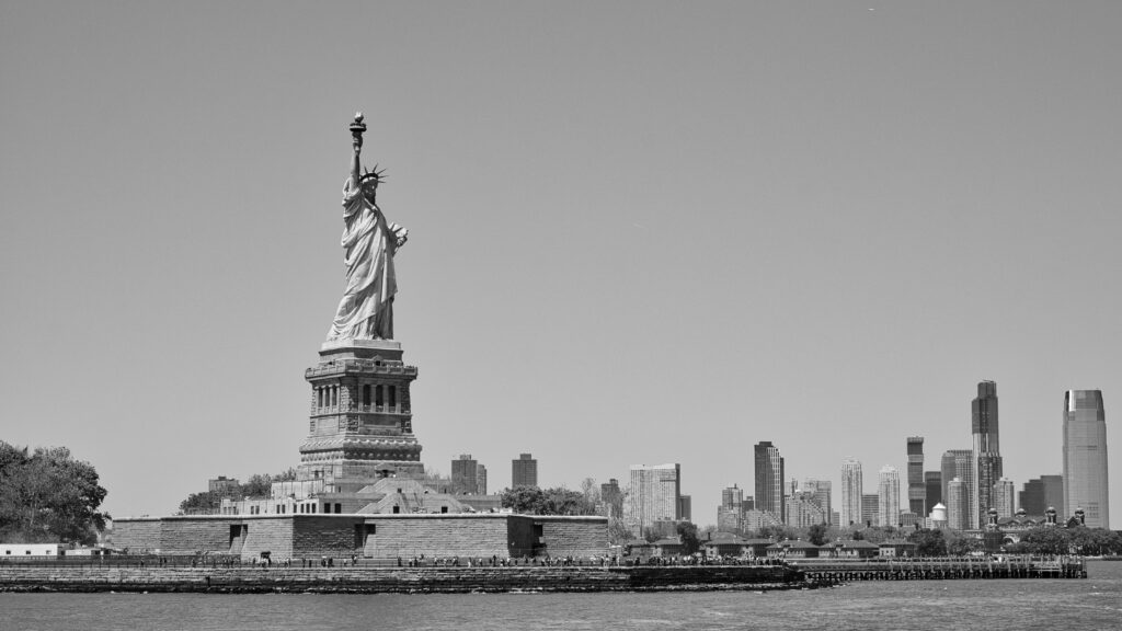 Liberty State Park skyline view and waterfront